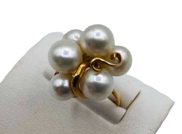 宝石買取 K18 パール デザイン リング